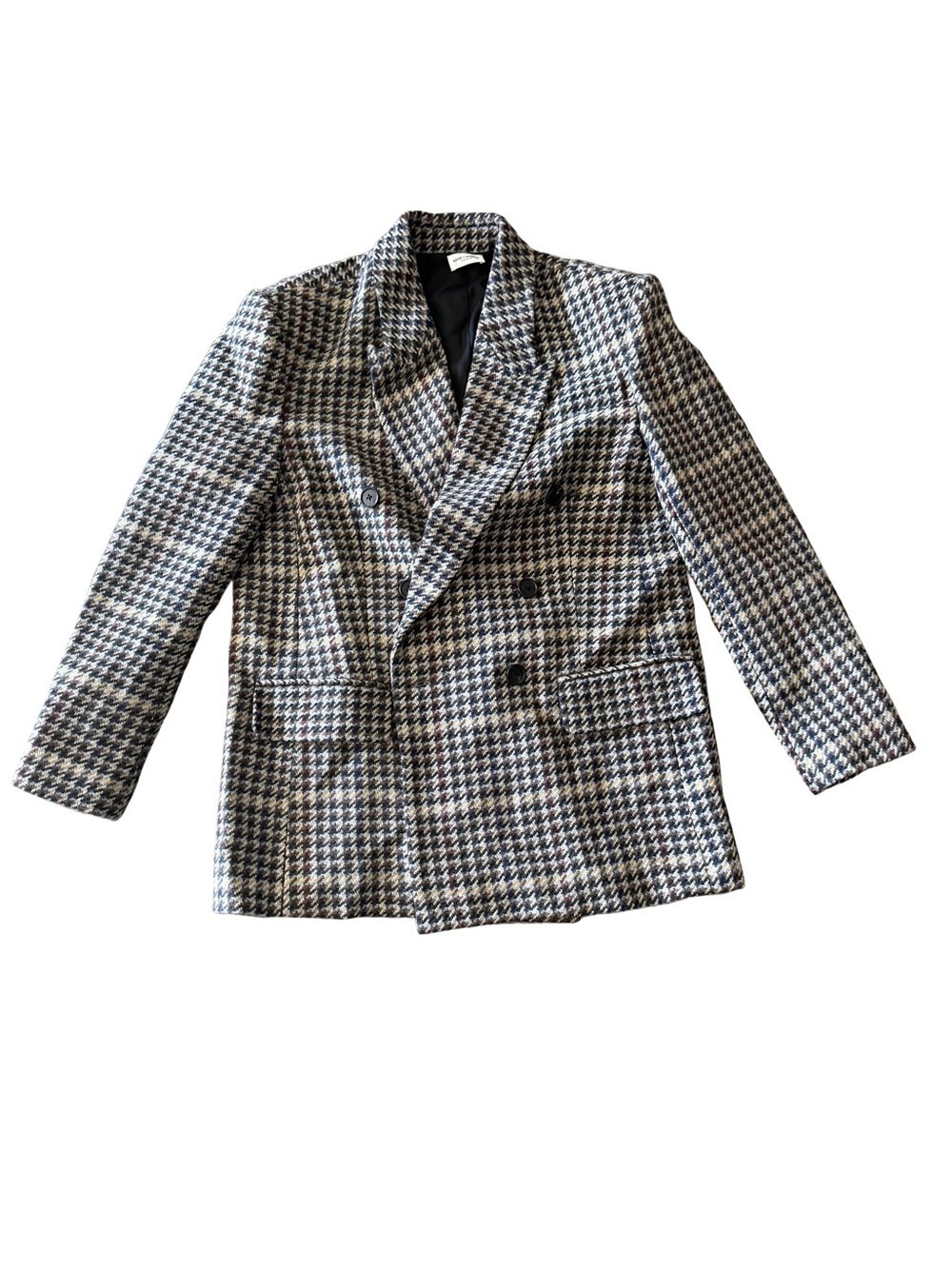 Saint Laurent Houndstooth Double-Breasted Women’s Blazer - BRAND NEW